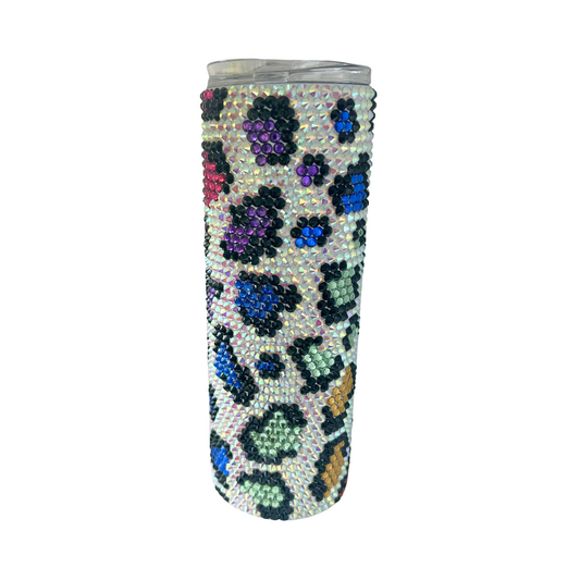 Hand Glued Rhinestone Tumbler